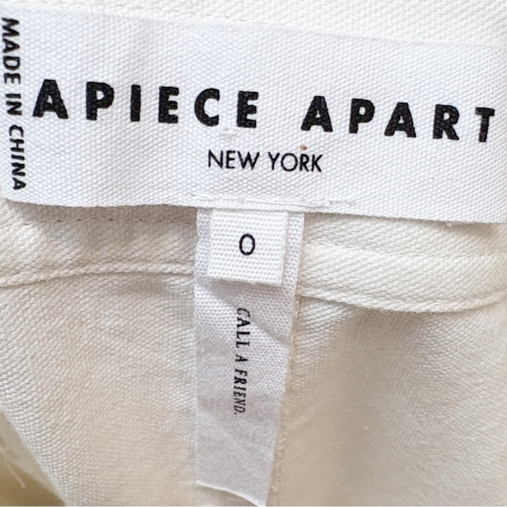 Apiece Apart Off-White Wide Leg High-Rise Pants - Picture 6 of 8